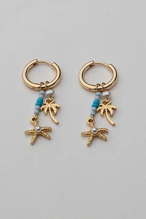 Starfish & Palm Korvakorut Gold - BOW19 - My Milou