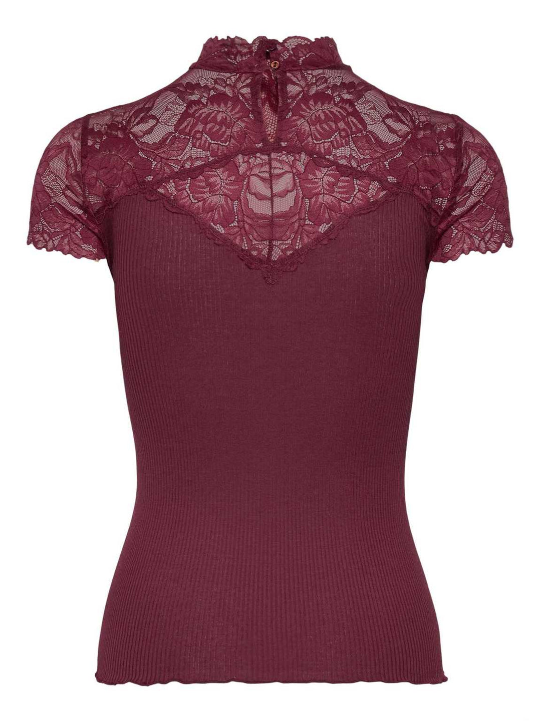 Beatha Silk Capsleeve Lace T-shirt Windsor Wine