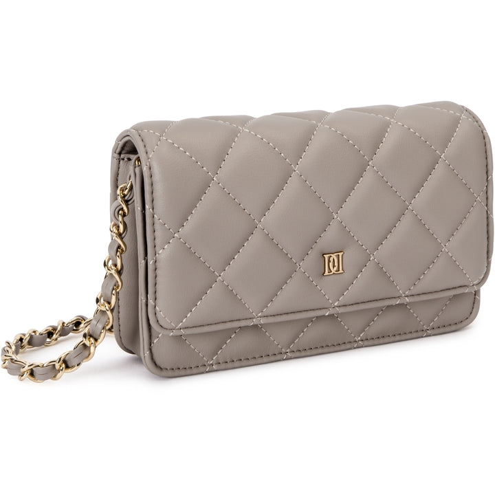 Leather Quilted Mini Bag Taupe