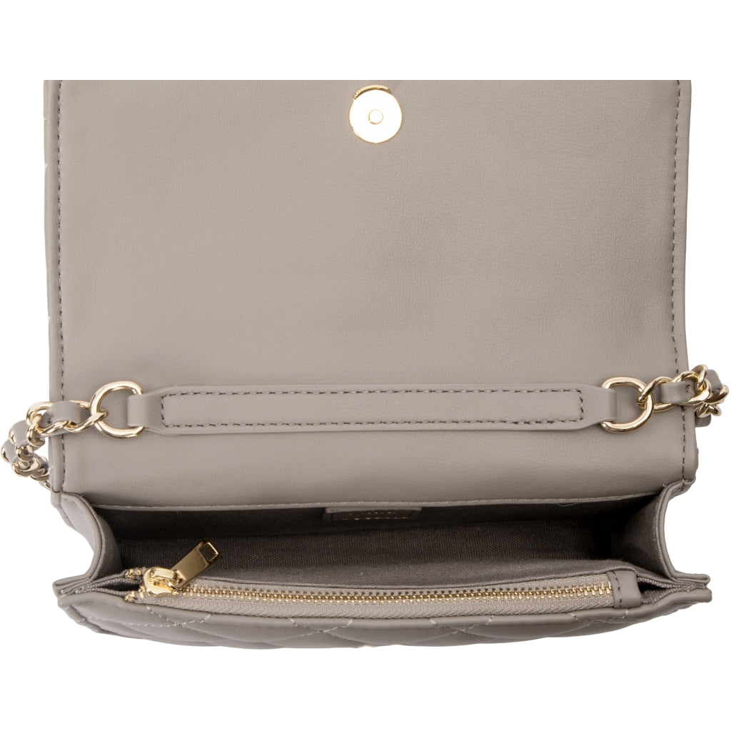 Leather Quilted Mini Bag Taupe
