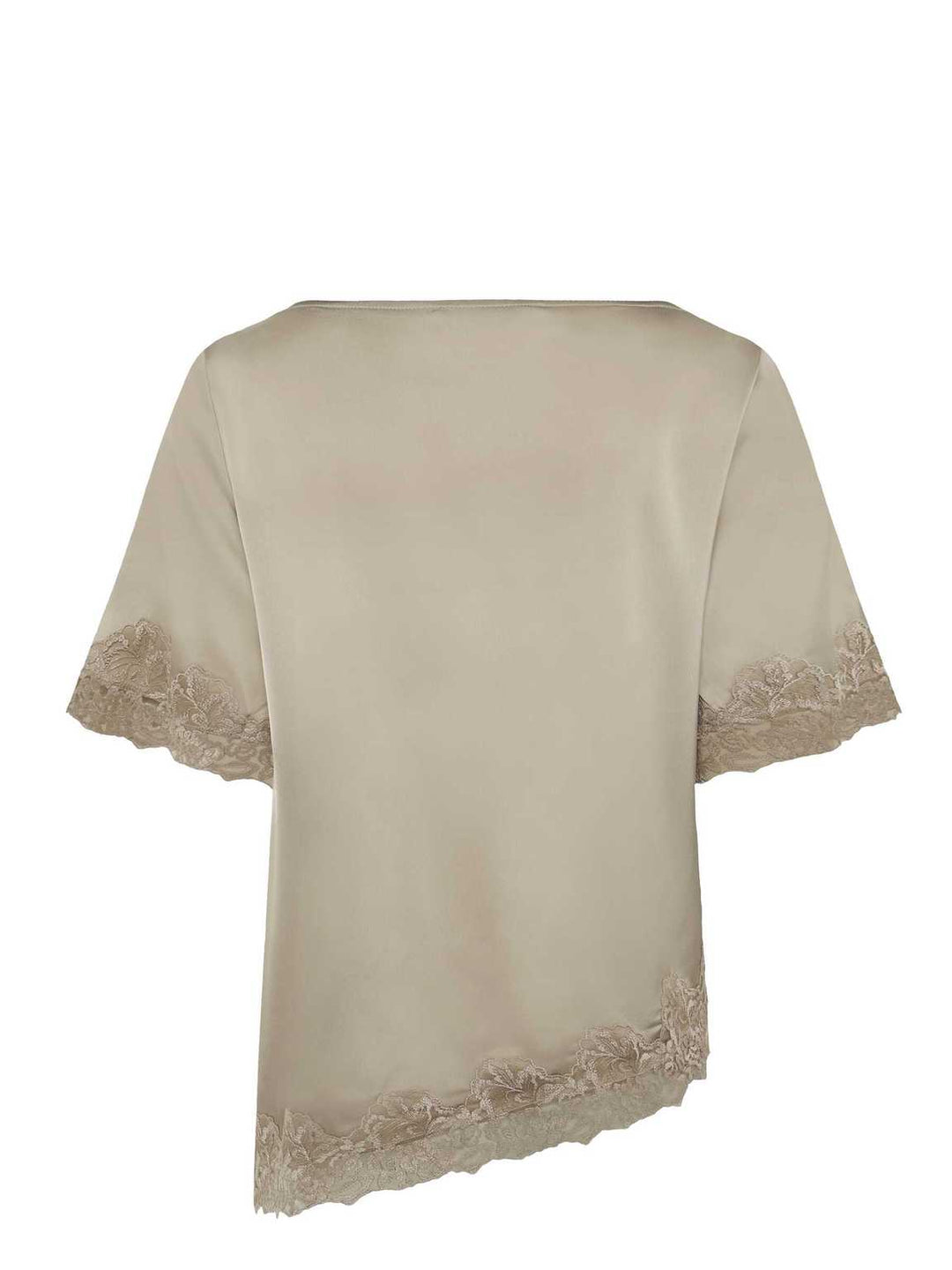 RWPatricia Silk SS Lace Boatneck Pusero Mocha Meringue