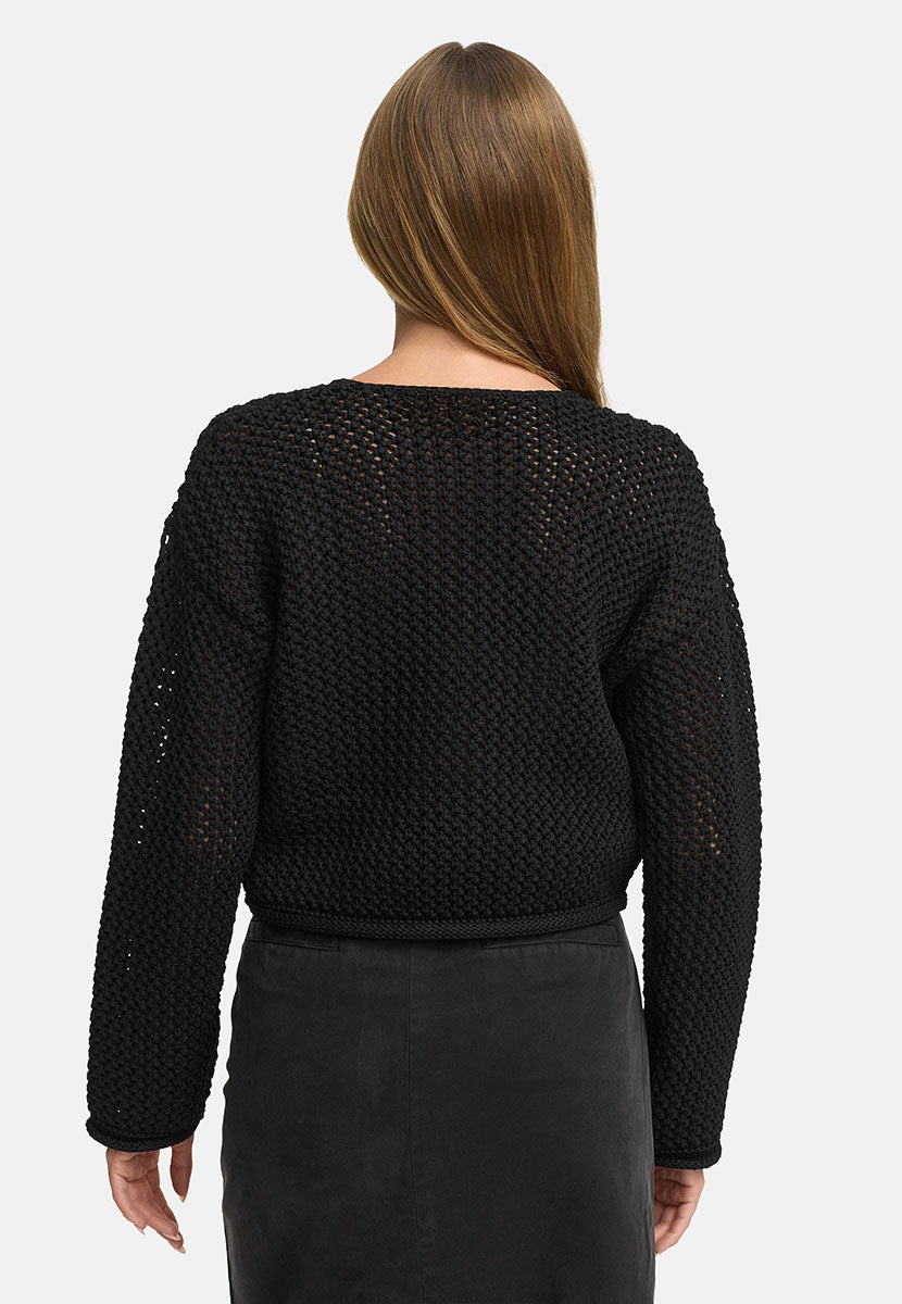 Noir Fishnet Neulosjakku Black
