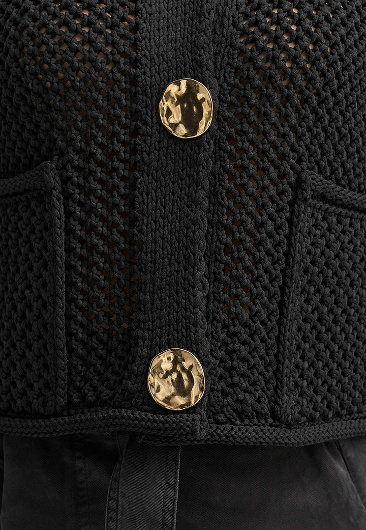 Noir Fishnet Neulosjakku Black