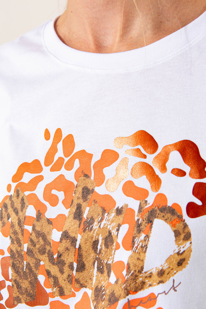 CATNOIR Wild Print T-paita White