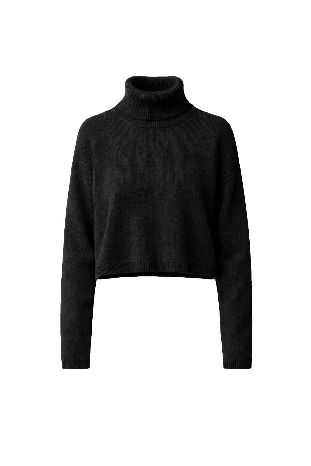 Studio Noir Merino Crop Neulepusero Black