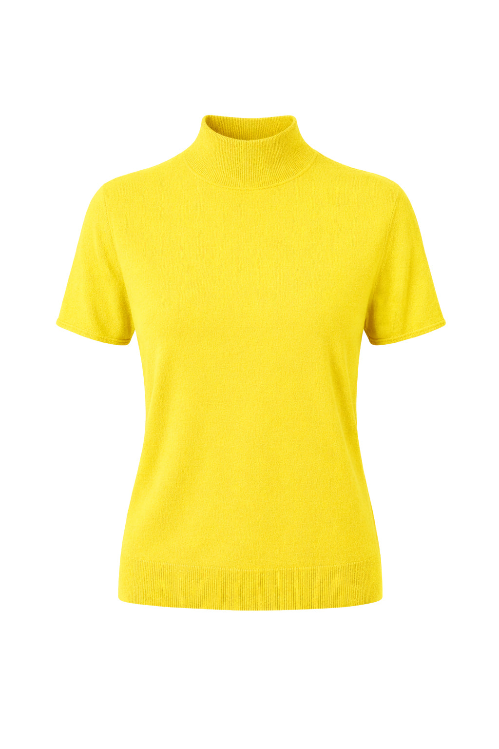 Essential Knit Lyhythihainen Neulepusero Yellow