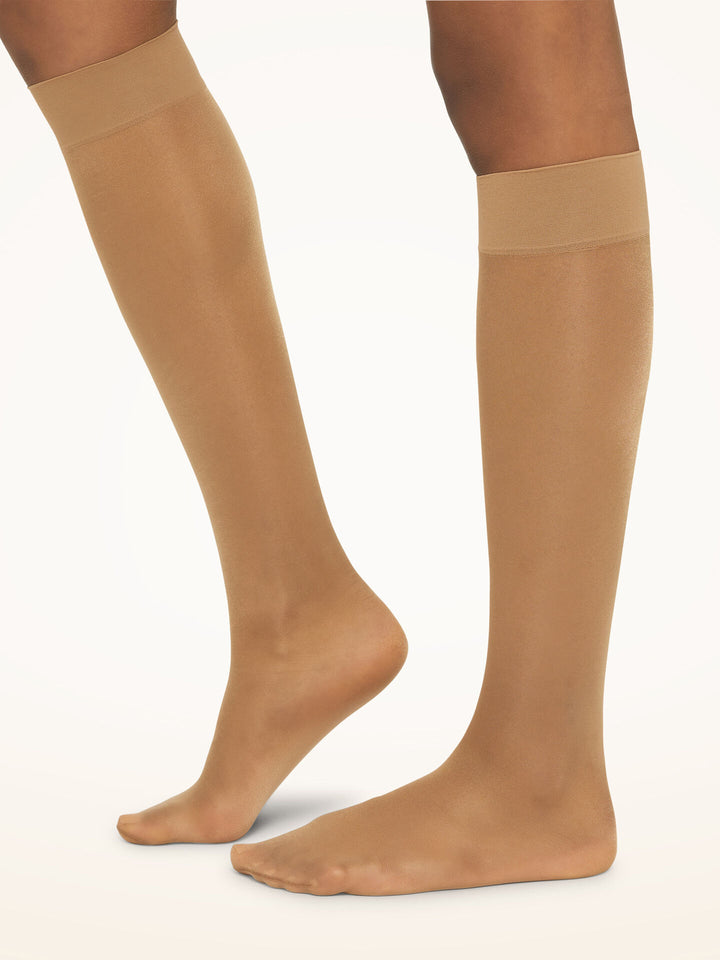 Satin Touch Knee-Highs Caramel