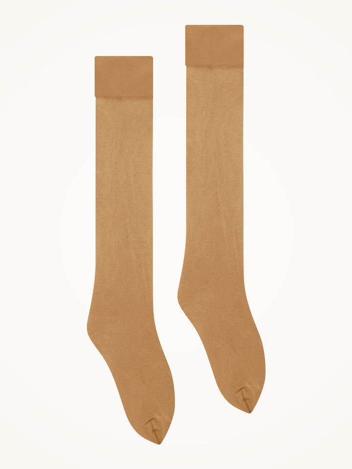 Satin Touch Knee-Highs Caramel