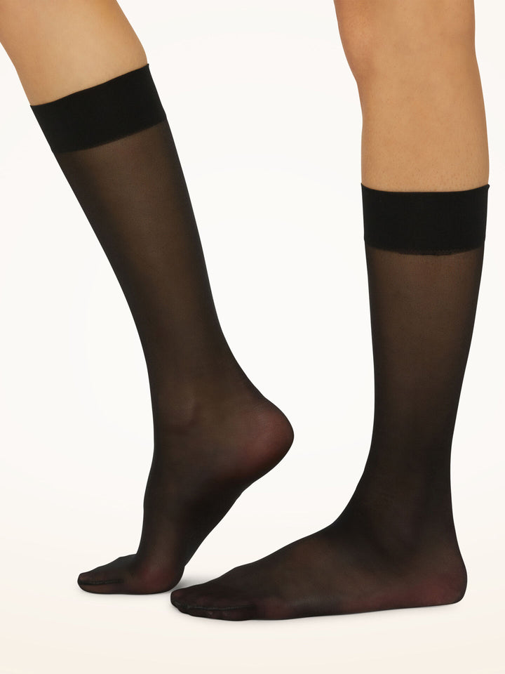 Satin Touch Knee-Highs Black