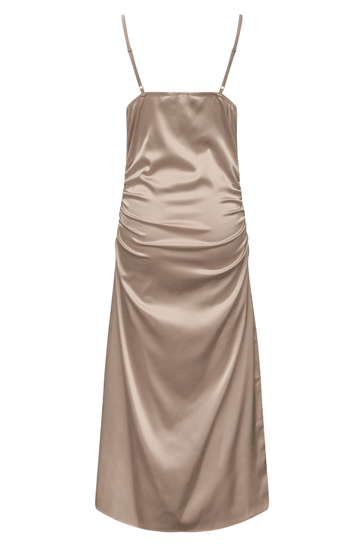 Simone Satin Mekko Champagne