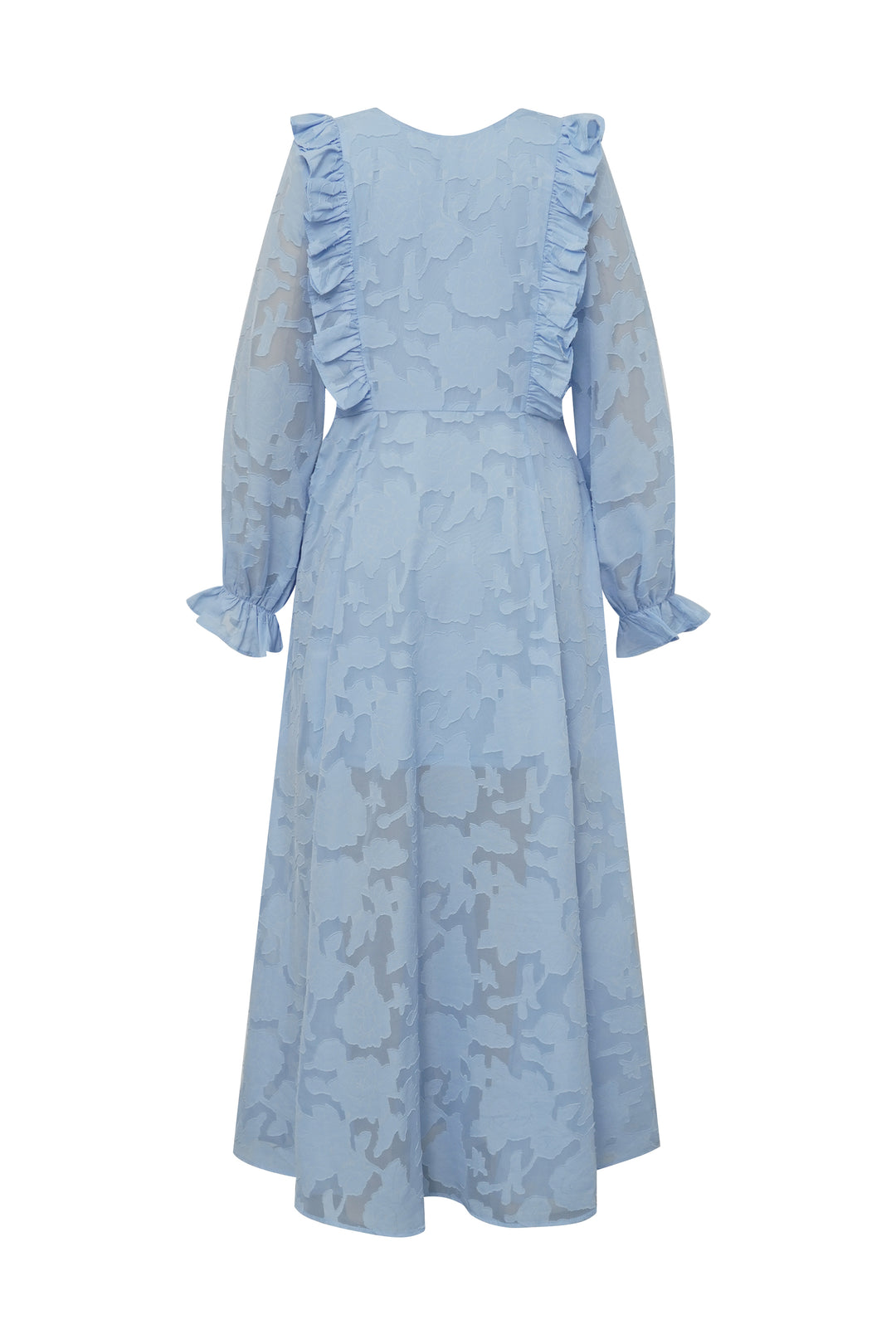 Floretta Ruffle Mekko Light Blue