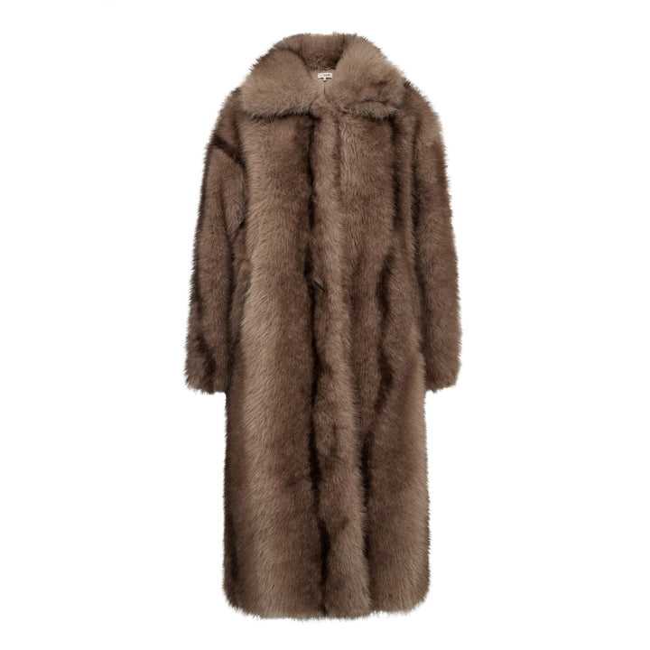 Mink Faux Fur Takki Taupe