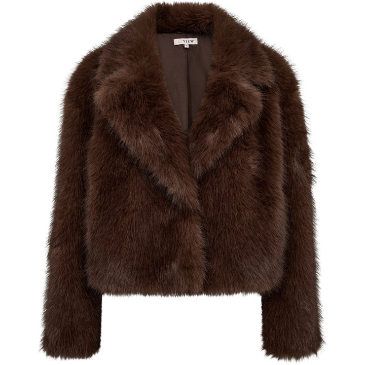 Faux Fur Takki Dark Brown
