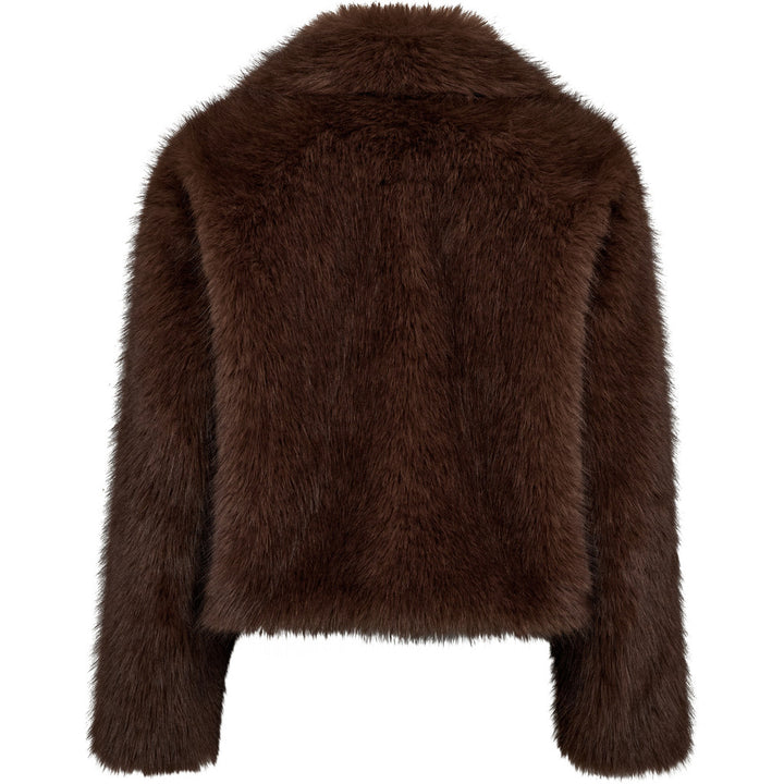 Faux Fur Takki Dark Brown