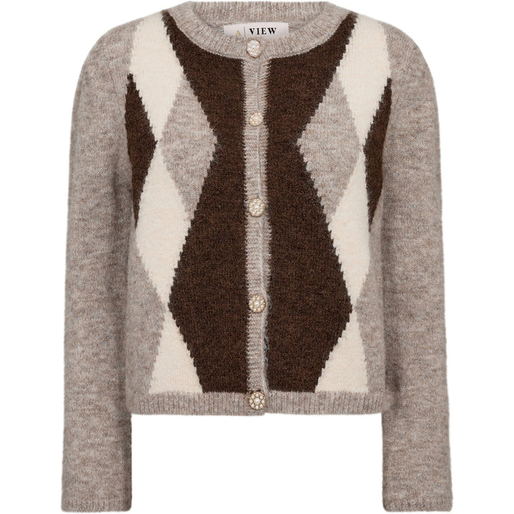 Alisa Neuletakki Brown/White