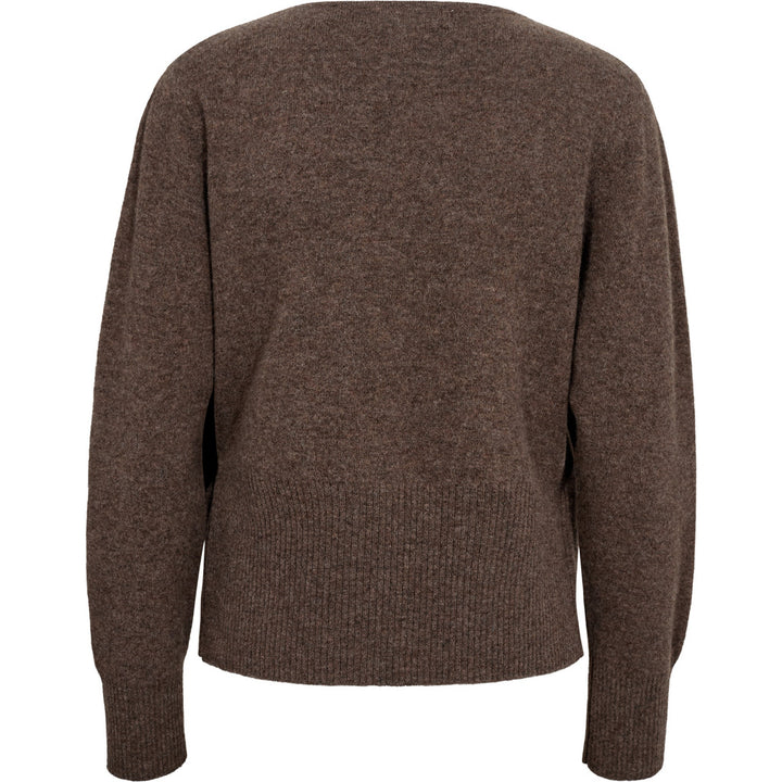 Merino Wrap Neulepusero Brown