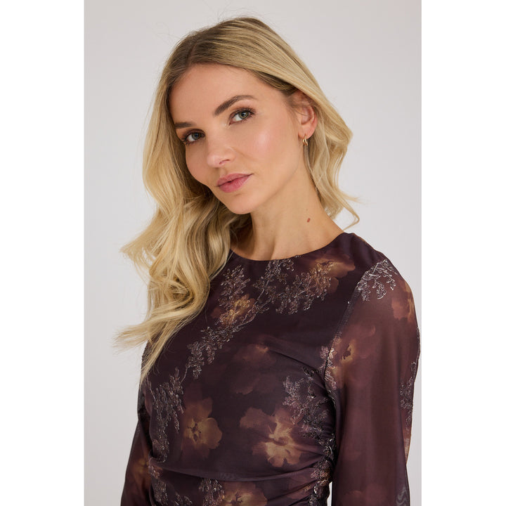 Belena L/S Mekko Brown/Sand