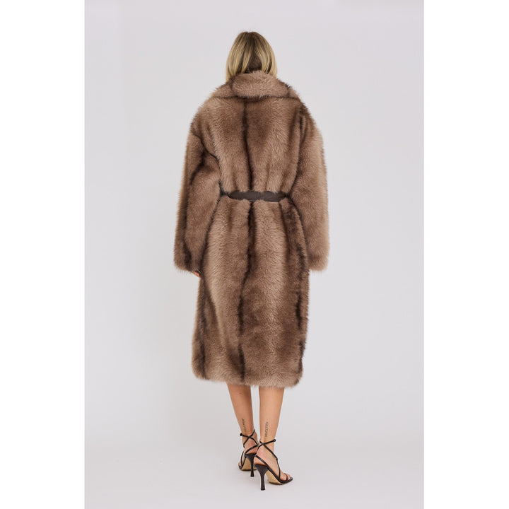 Mink Faux Fur Takki Taupe