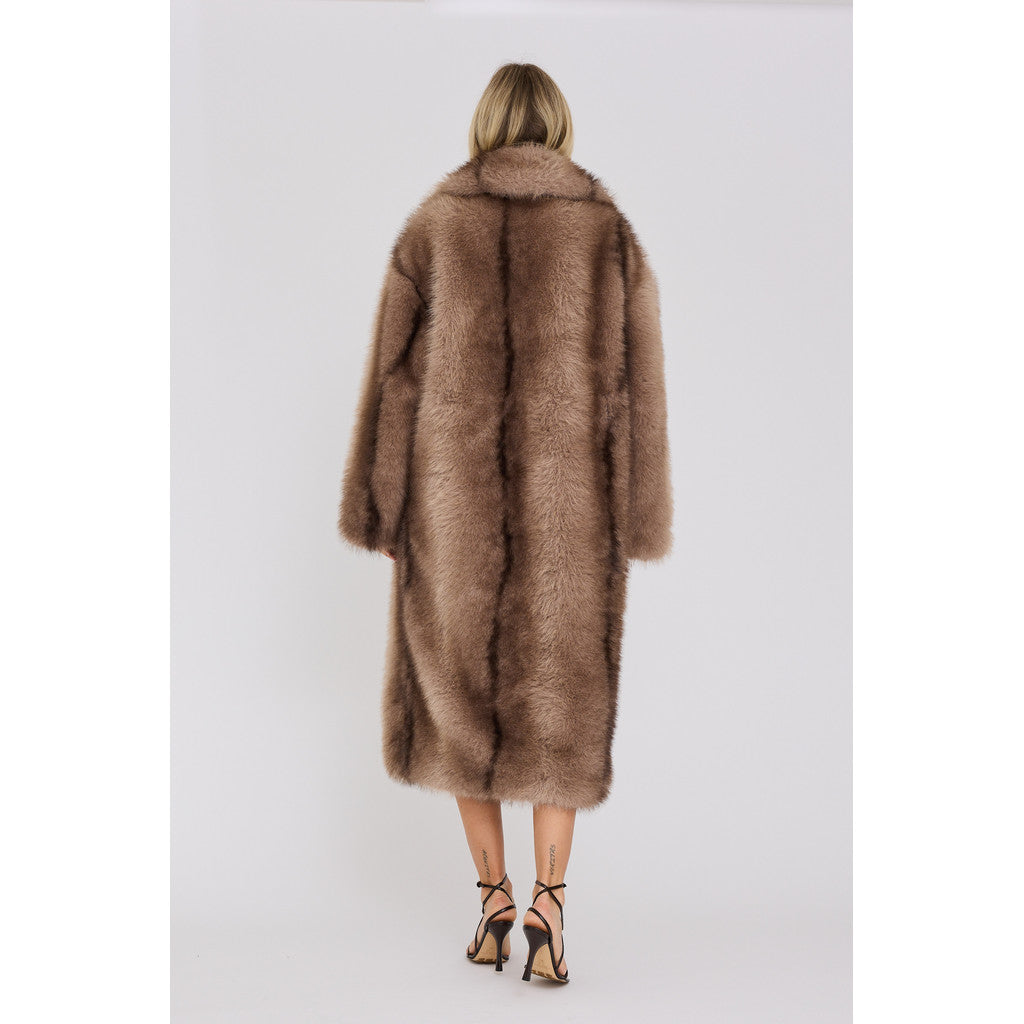 Mink Faux Fur Takki Taupe