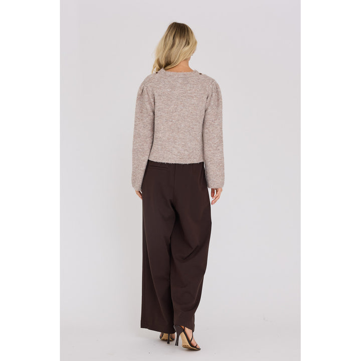 Alisa Neuletakki Brown/White