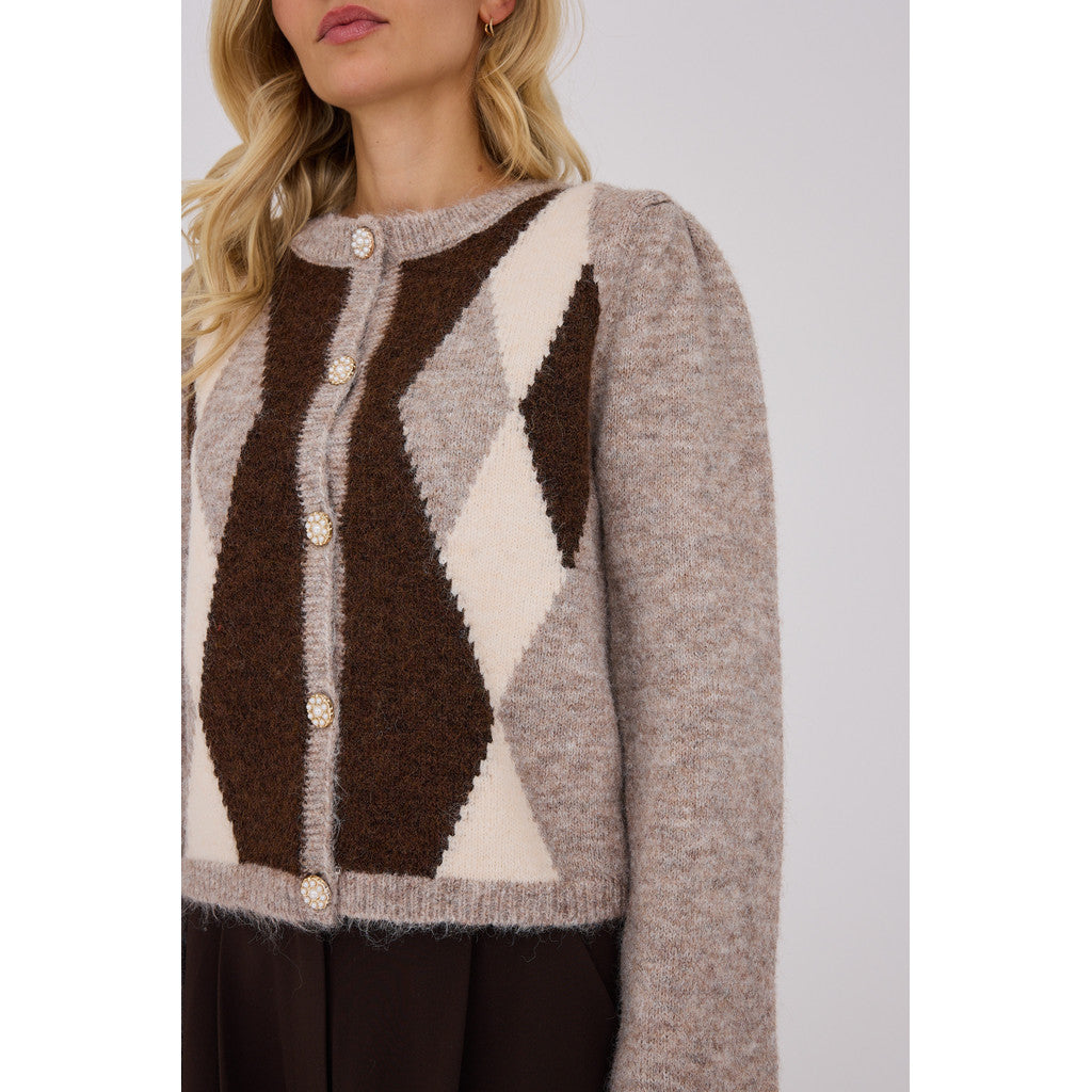 Alisa Neuletakki Brown/White