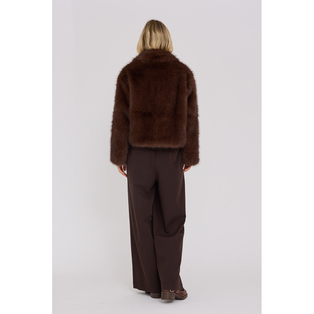 Faux Fur Takki Dark Brown
