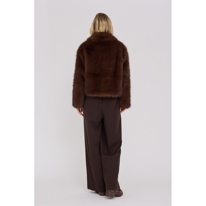 Faux Fur Takki Dark Brown