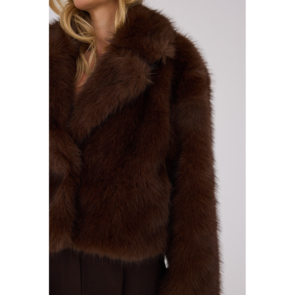 Faux Fur Takki Dark Brown