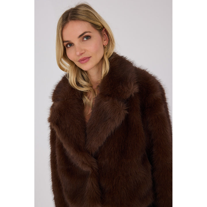 Faux Fur Takki Dark Brown