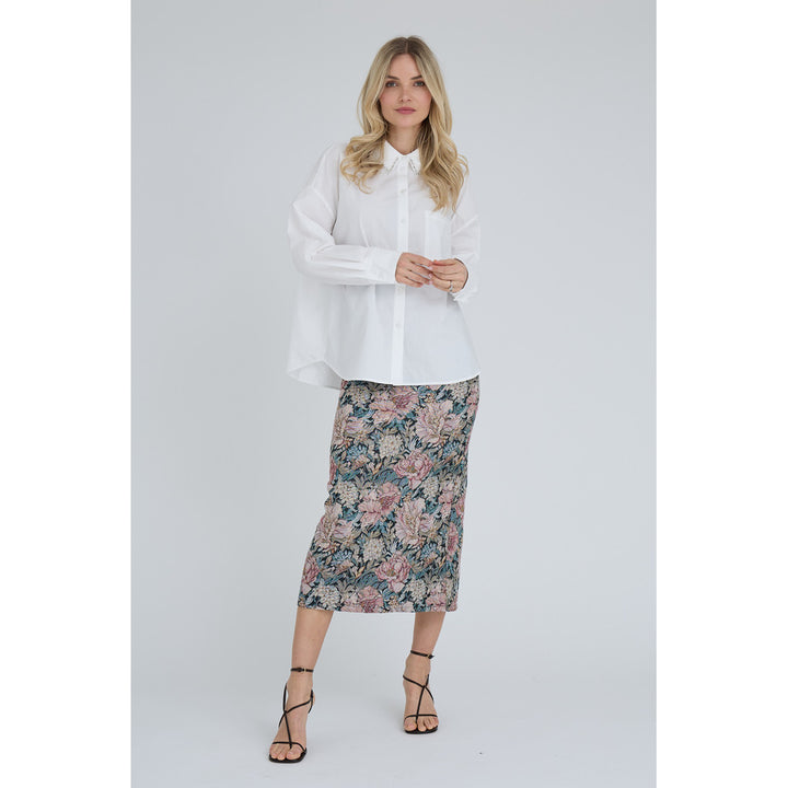 Ebba Jewel Collar Paita Off White