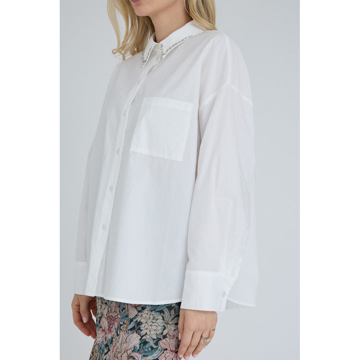 Ebba Jewel Collar Paita Off White