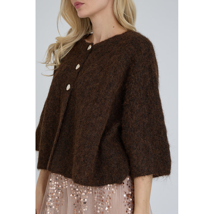 Olivia Neuletakki Dark Brown