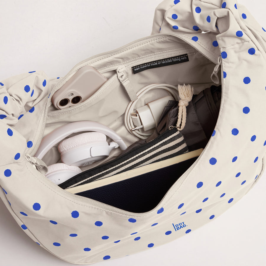Moon Bag Ruffle Dot Cream
