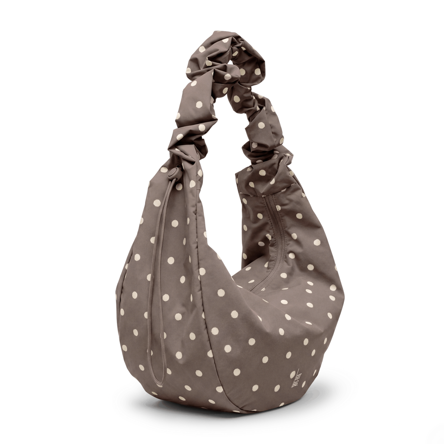 Moon Bag Ruffle Dot Oyster