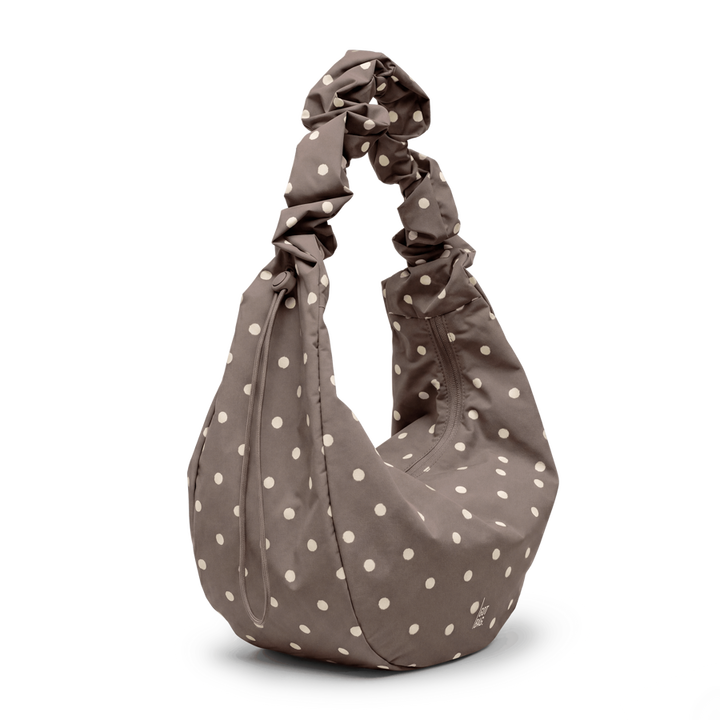 Moon Bag Ruffle Dot Oyster