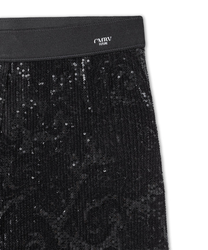 Cambio Allison Paljettihousut Black on Black