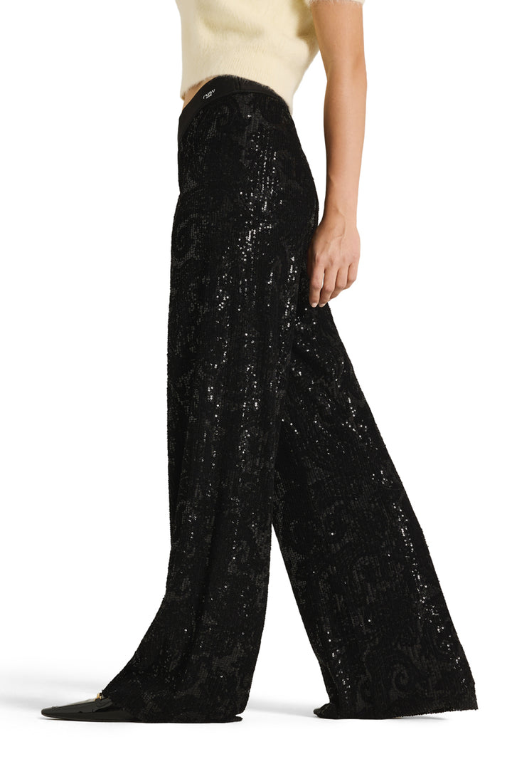 Cambio Allison Paljettihousut Black on Black
