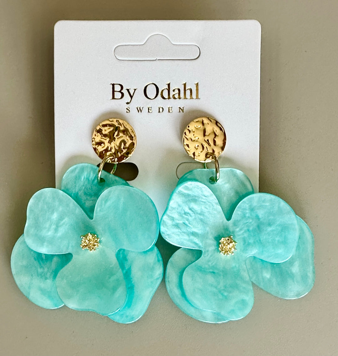 Flower Acetate Korvakorut Turquoise