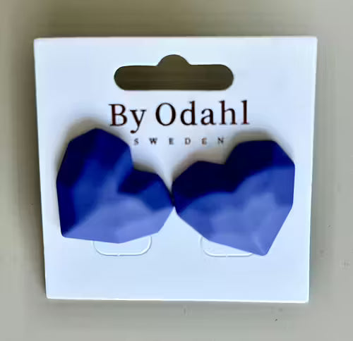 Heart Stud Korvakorut Cobalt