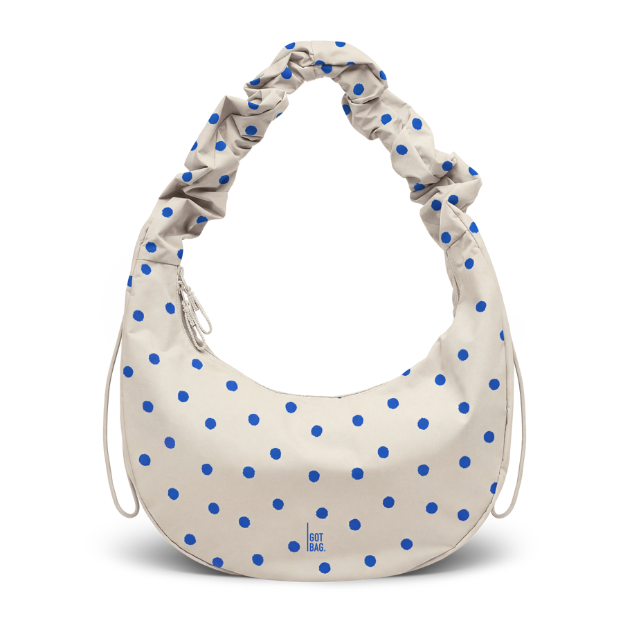 Moon Bag Ruffle Dot Cream