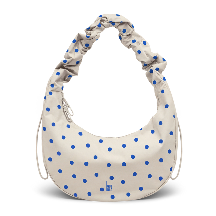Moon Bag Ruffle Dot Cream