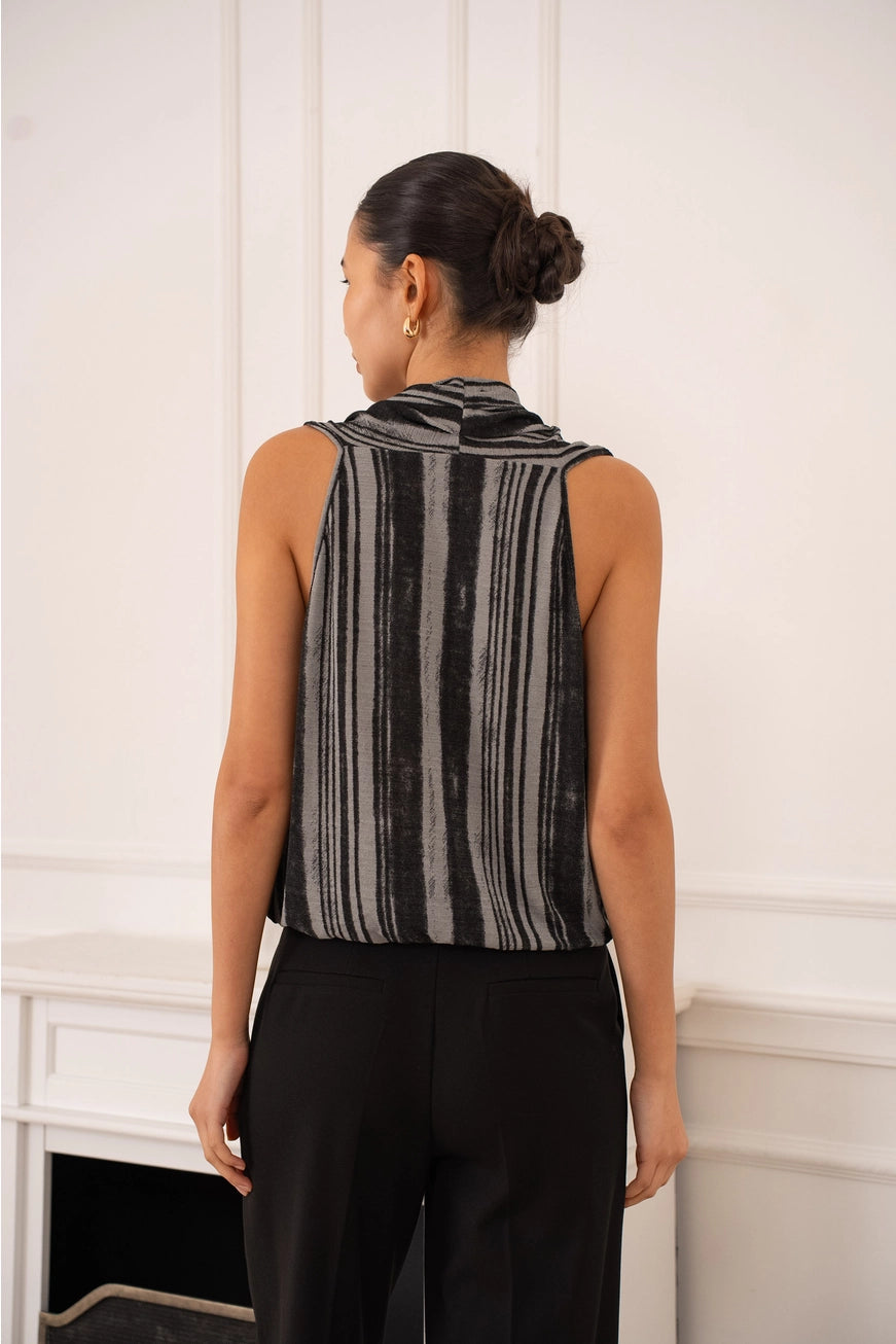 Wrap-Front Toppi Grey/Black One Size