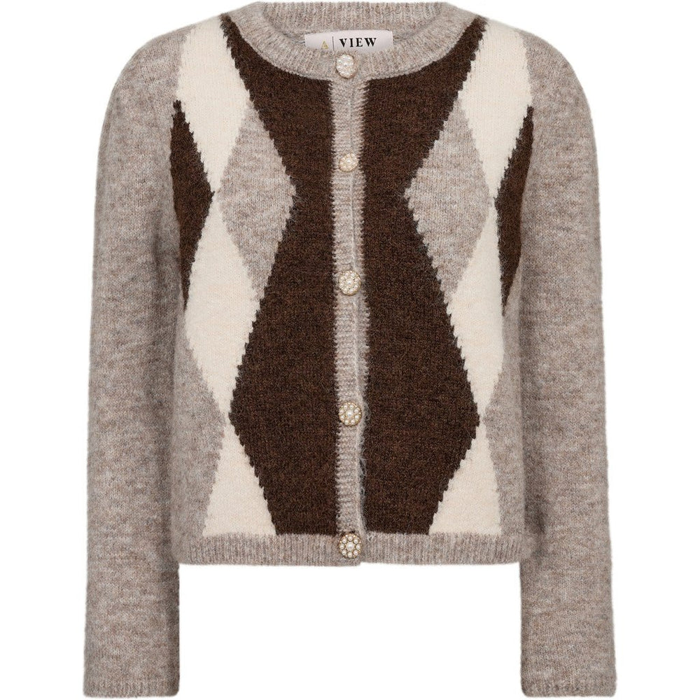 Alisa Neuletakki Brown/White - A-VIEW - My Milou