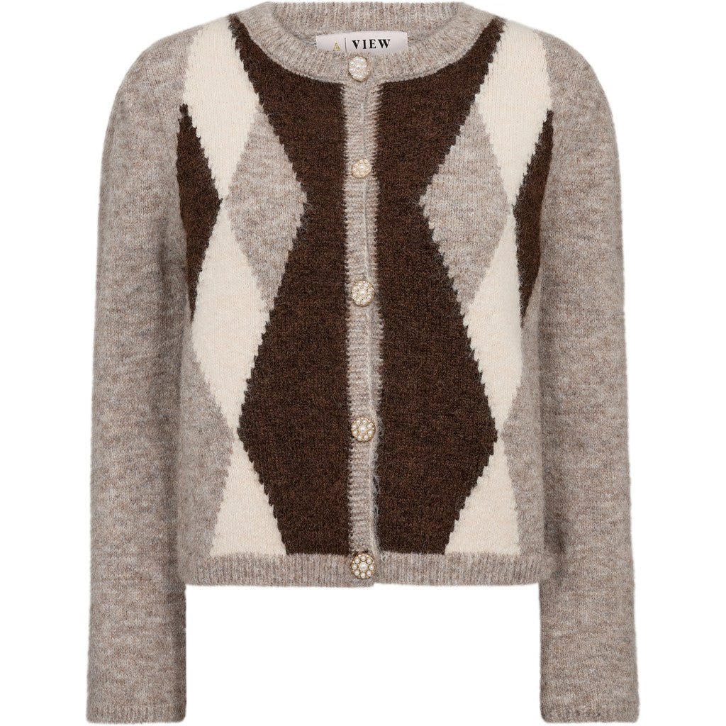 Alisa Neuletakki Brown/White - A-VIEW - My Milou