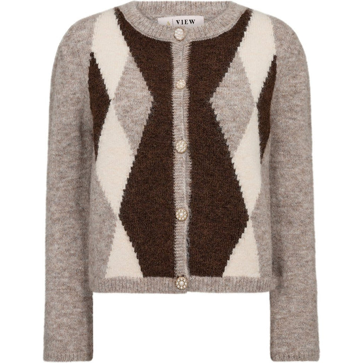Alisa Neuletakki Brown/White - A-VIEW - My Milou