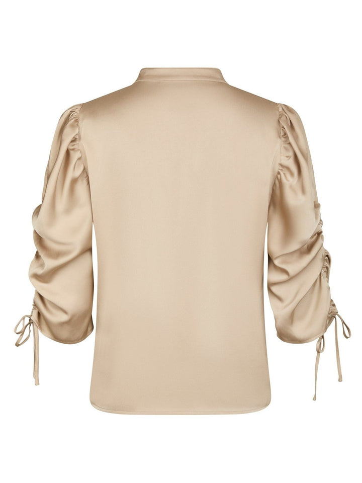 Alvira Drapy Satin Pusero Champagne - Neo Noir - My Milou