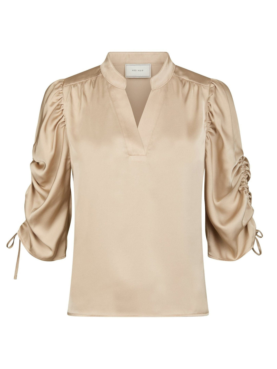 Alvira Drapy Satin Pusero Champagne - Neo Noir - My Milou