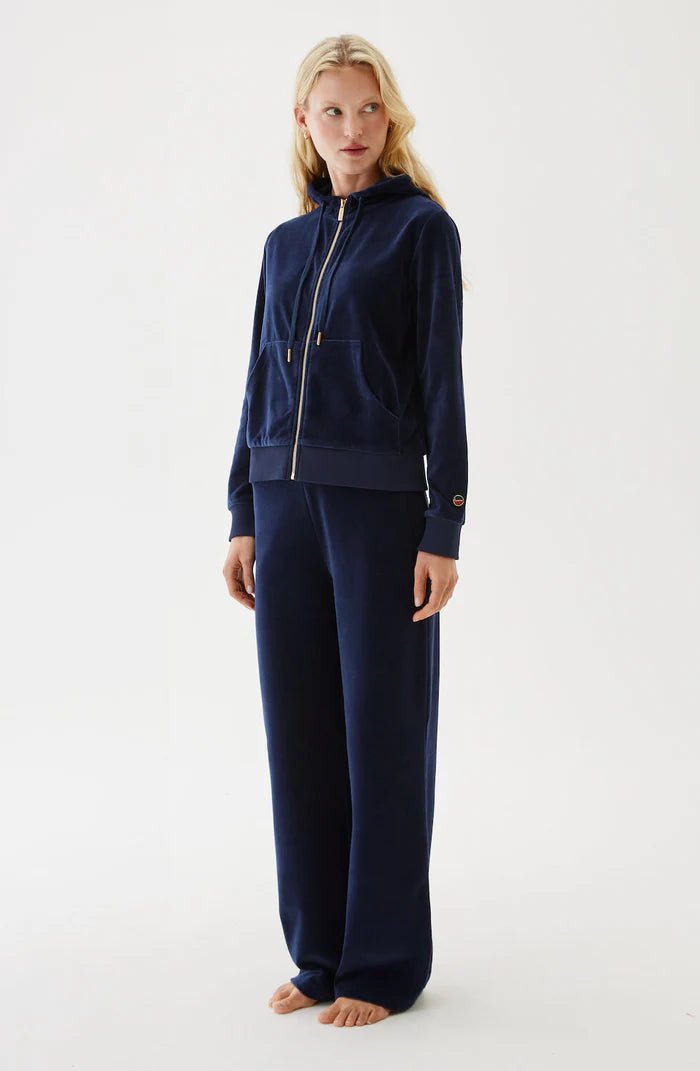 Amanda Hood Jacket Navy Velour - busnel - My Milou