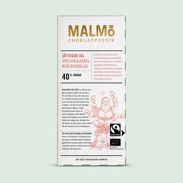 Appelsiini & Kaneli Suklaa 40% - Jättegod jul - Malmö Chokladfabrik - My Milou