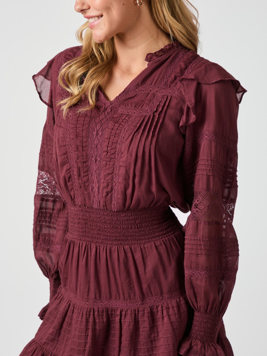 Aran S Voile Mekko Burgundy - Neo Noir - My Milou